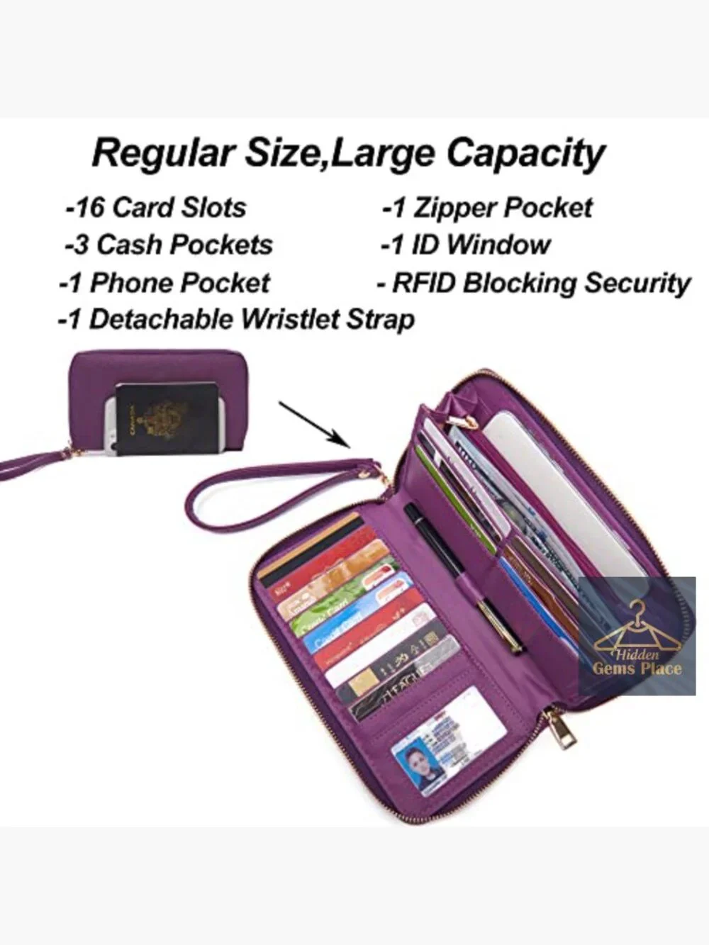 Large Tote Satchel Set with Matching Wallet - 4 Piece Handbag Purse